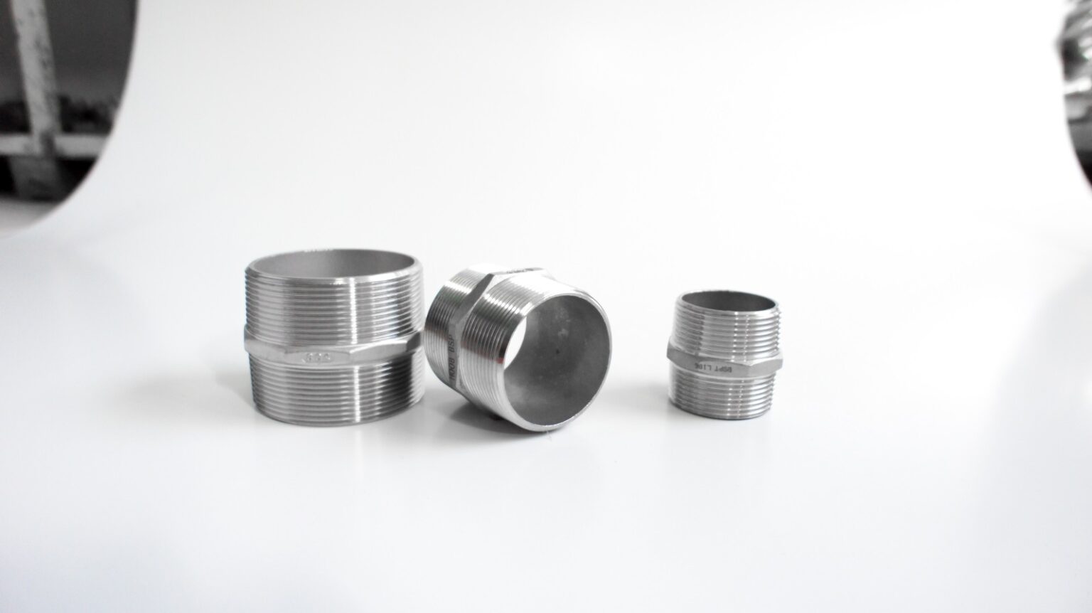 Conex O Niple Duplo Sextavado Roscas Bsp Polinox A O Inox Alum Nio Galvanizado